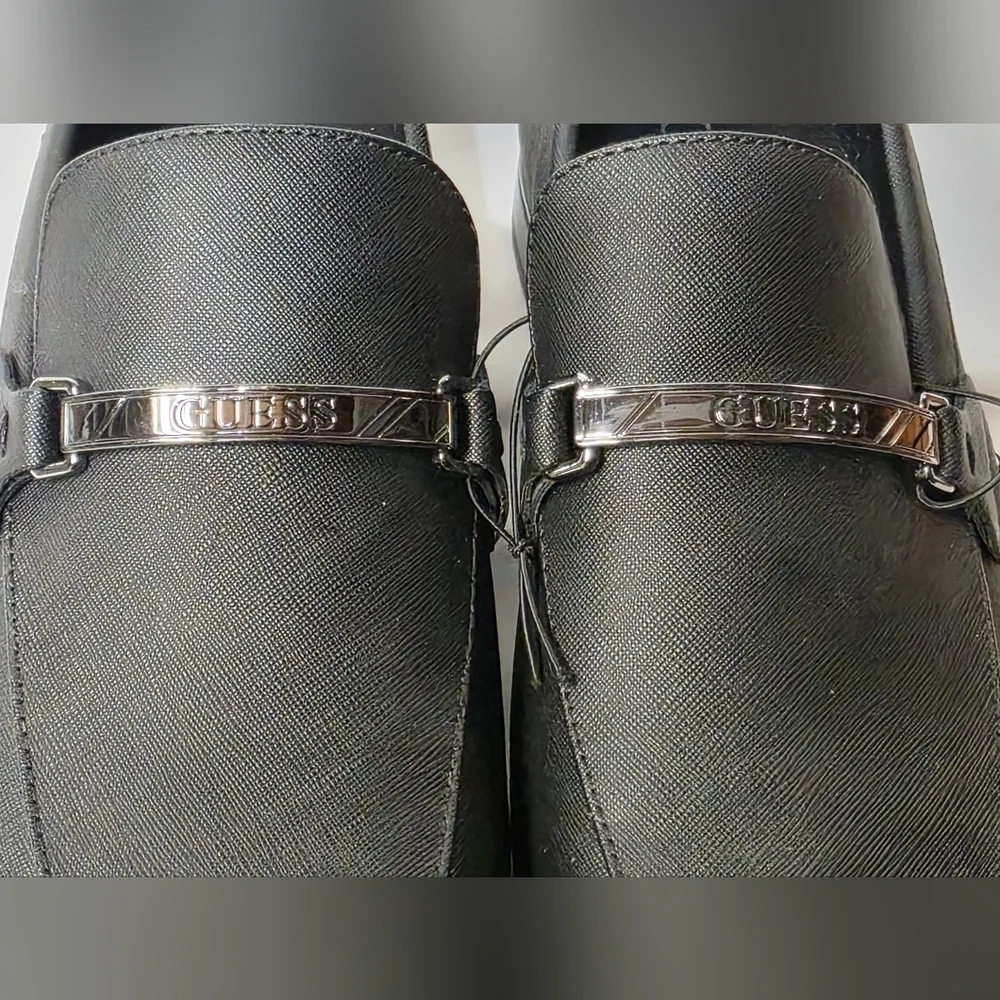 Guess Handy Dress Textured Black Slip-On Loafers Mens Size 10.5